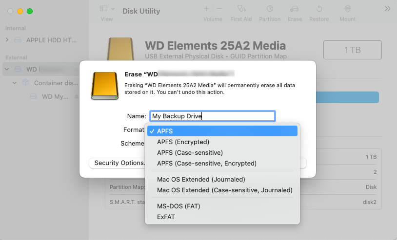 wd my passport external hard drive format for exfat mac